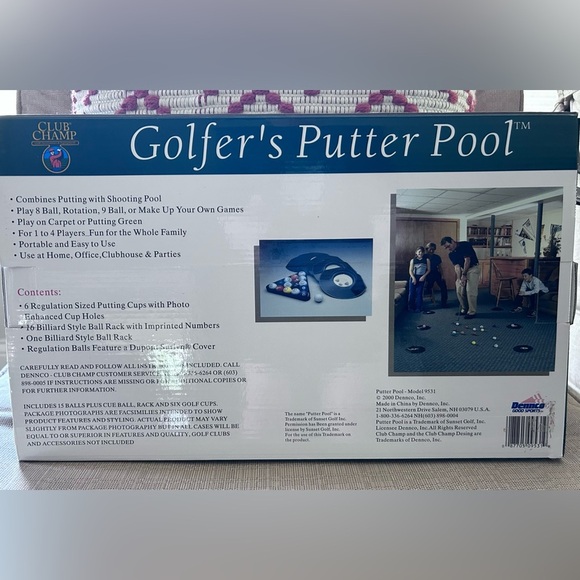 Club Champ Golfer's Putter Pool Game Set - Picture 2 of 4